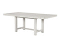 Rustic White Oak Dining Table W Leaves Block Trestle Base 1Pc Table Dining Room Furniture