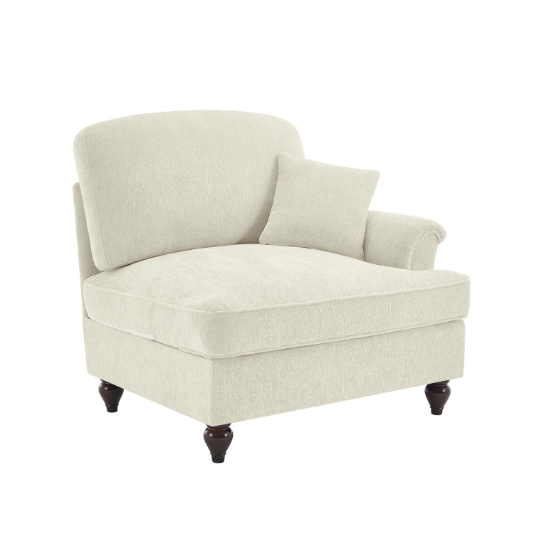 Sofa Rsf Chenille W 1 Pillow Beige