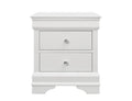 Shaker Crocodile Metallic White Nightstand