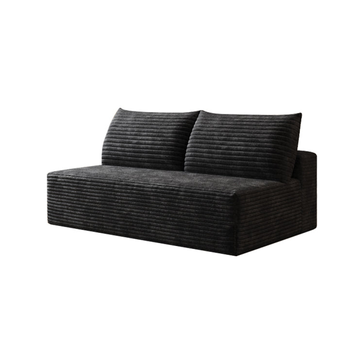 Cloud Sectional Couch,Modern Modular Sofa With Deep Seat, Upholstered Couches For Living Room Bedroom,No Assembly Required,Black Plush Corduroy Fabric