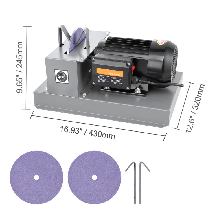 Lawn Mower Blade Sharpener, 1Hp 750W Lawnmower Blade Grinder With 9 Inch Ceramic Grinding Wheel, Powerful Bench Mower Sharpening Machine For High Low Lift Blades, Gator Blades, Flat Blades