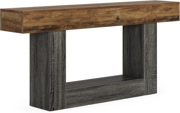 Wooden Console Table, Narrow Long Wood Sofa Table, Living Room Table Rectangular Sofa Table Behind The Couch