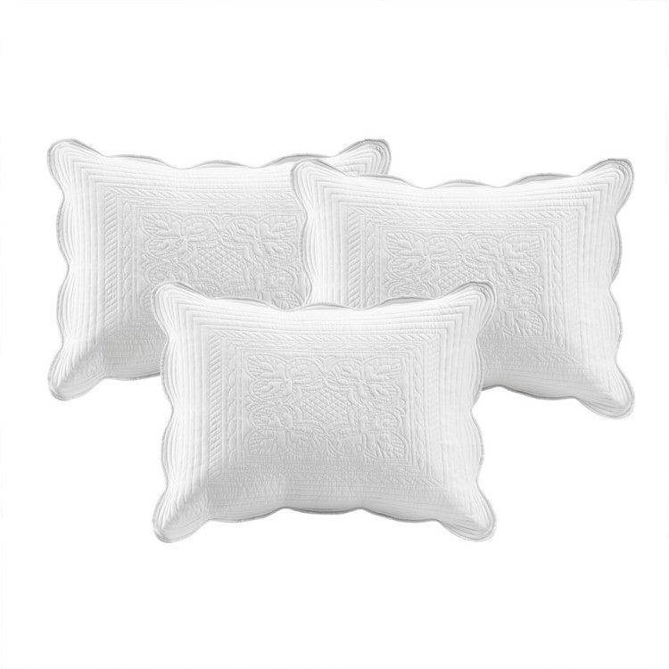 6 Piece Reversible Scalloped Edge Daybed Cover Set White Daybed