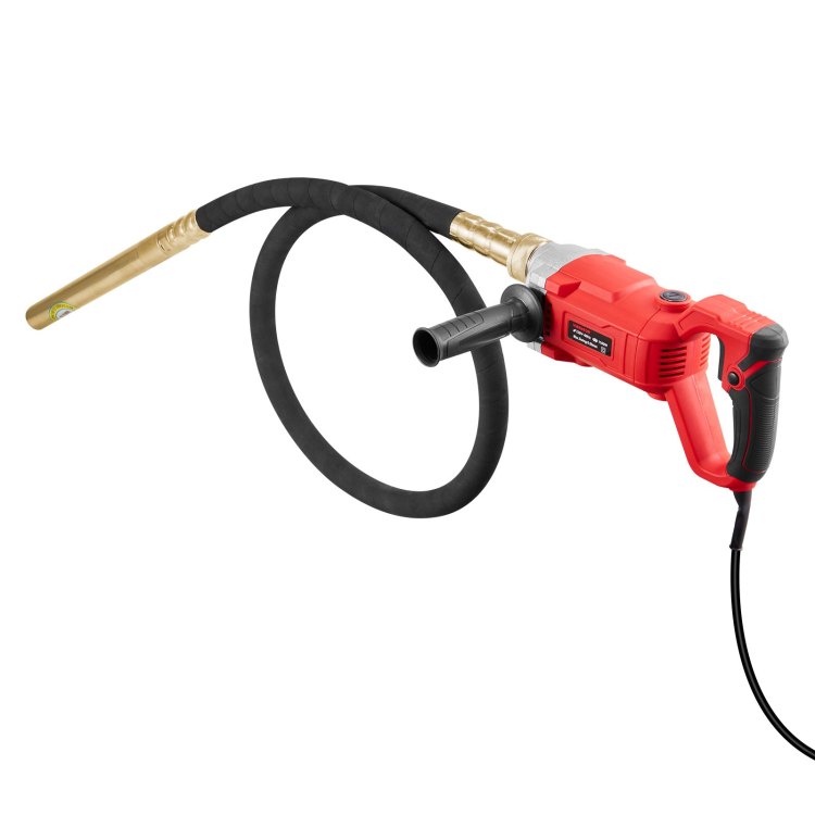 Handheld Concrete Vibrator, 950W Electric Vibrator 13000 Vpm, Electric Concrete Vibrating Tool With 6.6Ft 2M Shaft Rod, Portable Pencil Cement Vibrator Remove Air Bubble And Mix Concrete