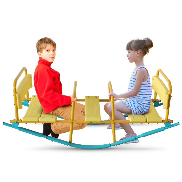 Kindergarten Children Outdoor Rocking Horse Outdoor Park Playground Equipment Double Or Triple Seesaw Swinging Fun