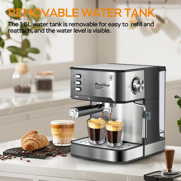 20 Bar Professional Espresso Machine With Milk Frother, Single & Double Shot, Ese Pod Compatible, Removable Water Tank For Cappuccino, Latte, & Macchiato Home Barista Edition