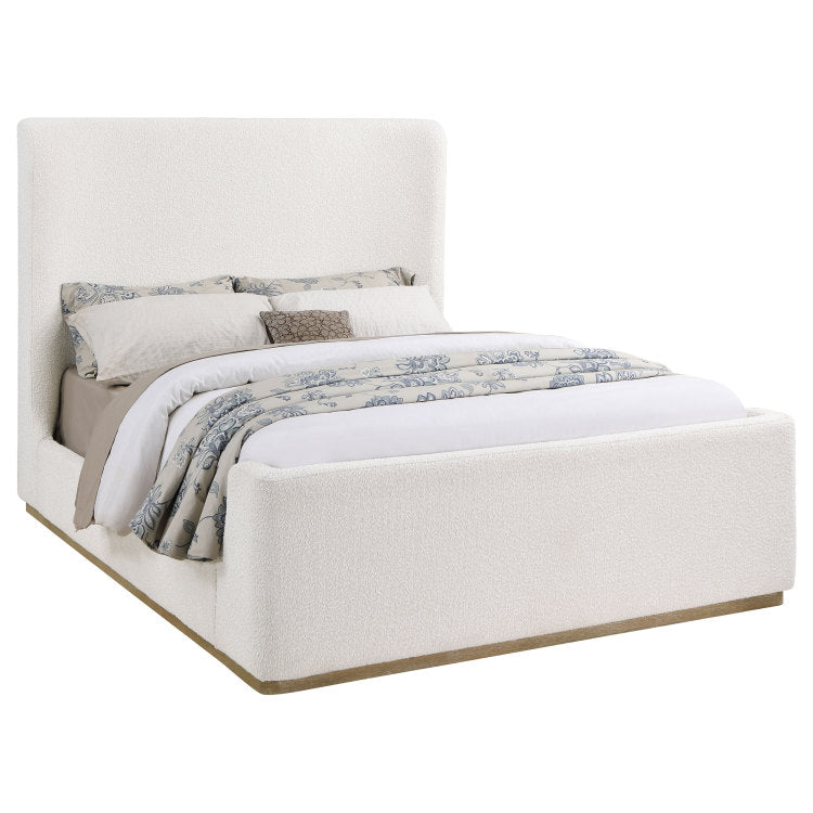 Vindra Cream Queen Sleigh Bed