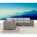 7 Piece Rattan Sectional Sofa Set With Cushions Fully Assembled