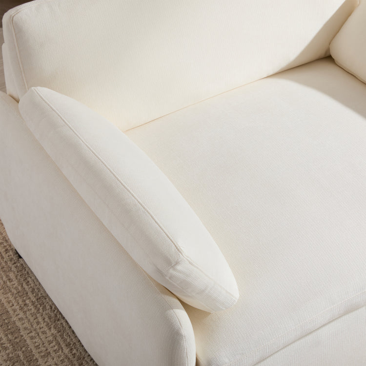50*43" Oversized Chenille Single Sofa Chair, Wide And Deep Seat Accent Chair, Modern Upholstered Comfy Armchair, Couch Lounge With Pillows For Living Room&Apartment