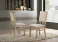 Baldo Set Of 2 Reclaimed Wheat 19"W Contemporary Fabric Dining Chair