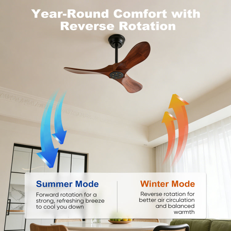 36 Inch Small Wood Without Light With Wall Switch And Remote Control,6 Speed,3 Blades Walnut Outdoor S For Patio,Indoor,Living Room,Bedroom,Porch,Farmhouse