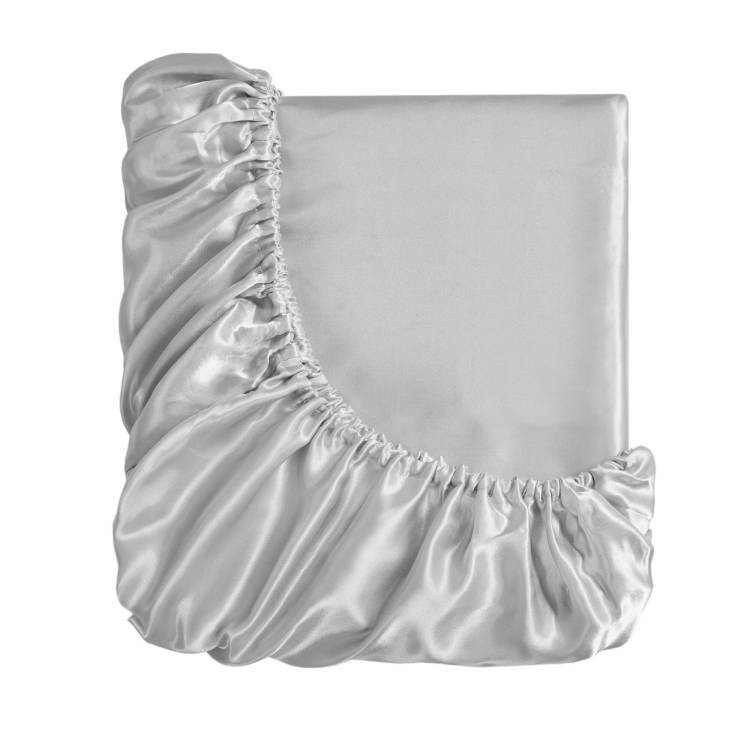 4 Pcs Twin Luxury Sheet Set Light Grey