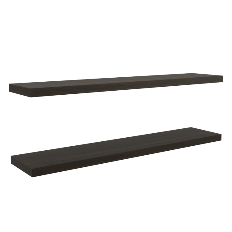 Shelves 1.5" H, 2 Shelves, Dark Walnut Living Room