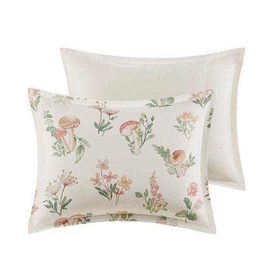 Full Queen Mushroom Garden Comforter Set
