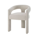 Gamarya White Chenille Side Chair Set Of 2