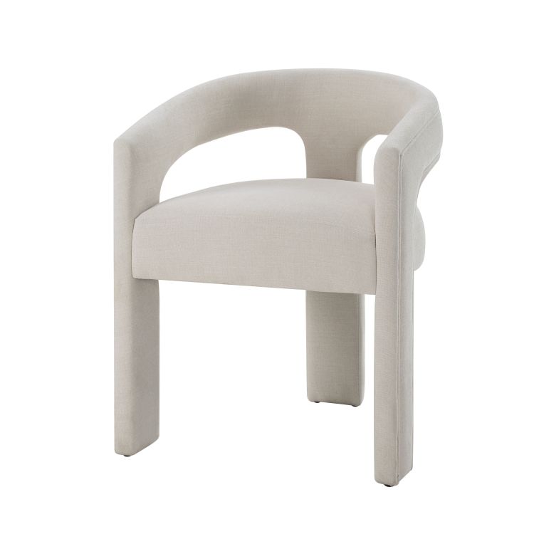 Gamarya White Chenille Side Chair Set Of 2