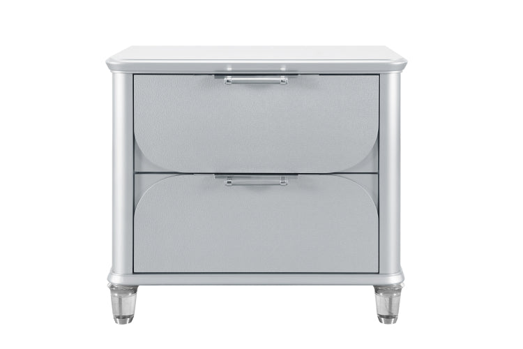 Laura Silver Nightstand