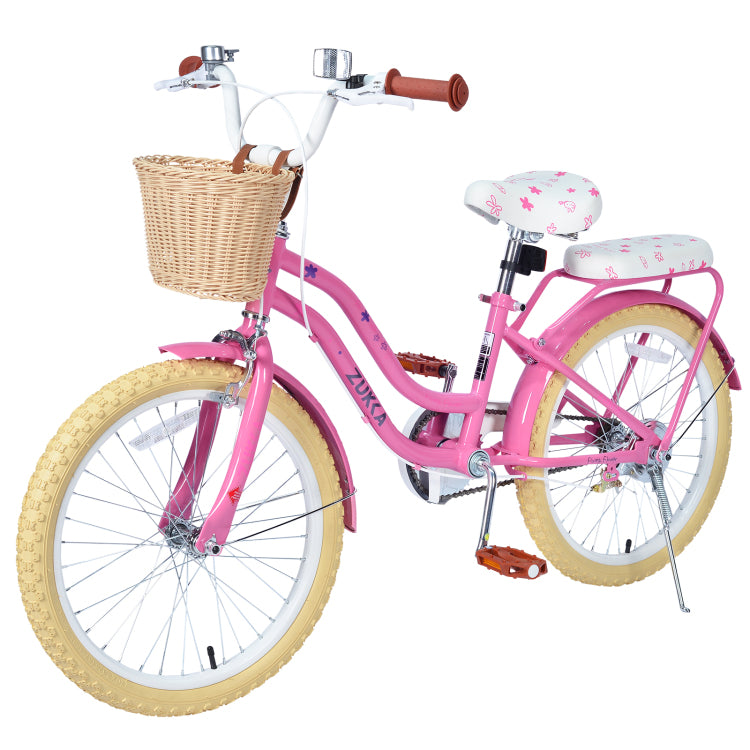 Multiple Colors,Girls Bike With Basket For 7 10 Years Old Kids,20 Inch Wheel ,No Training Wheels Included