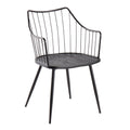 Chair In Black Metal And Black Wood