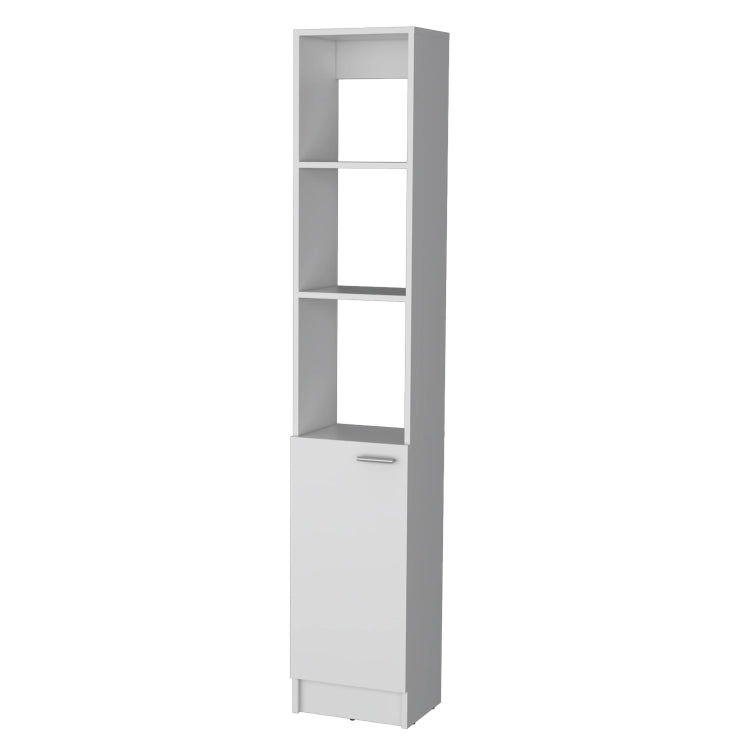 White Linen Cabinet With 1 Door