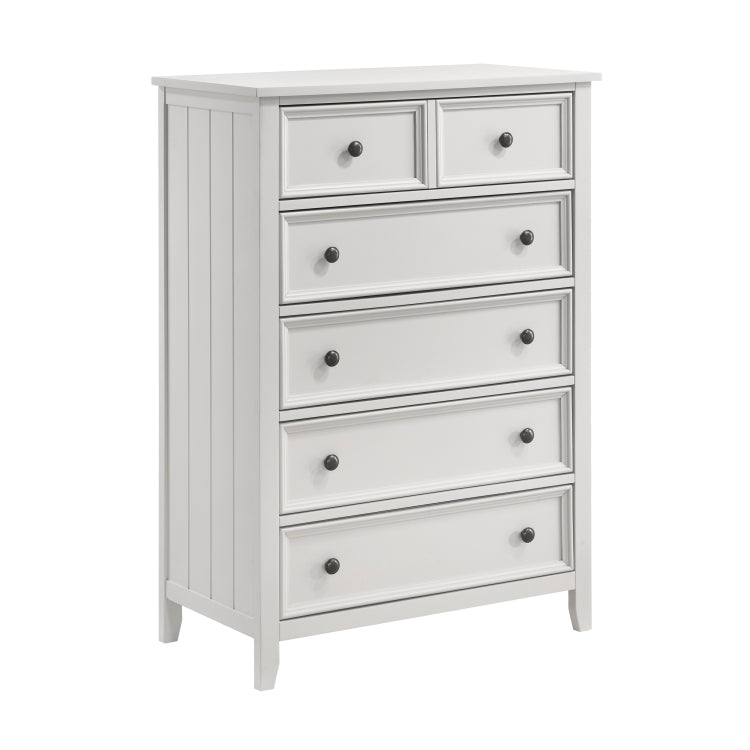 Classic White Finish Chest Of 6 Drawers Storage 1Pc Modern Bedroom Furniture Farmhouse Style