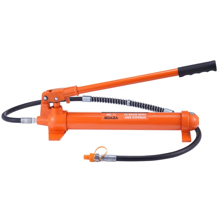12 Ton Porta Power Kit, Hydraulic Ram With Pump With 4.6 Ft 1.4 M Oil Hose, Portable Hydraulic Jack With Storage Case For Automotive, Garage, Farm, Mechanic 26455 Lbs