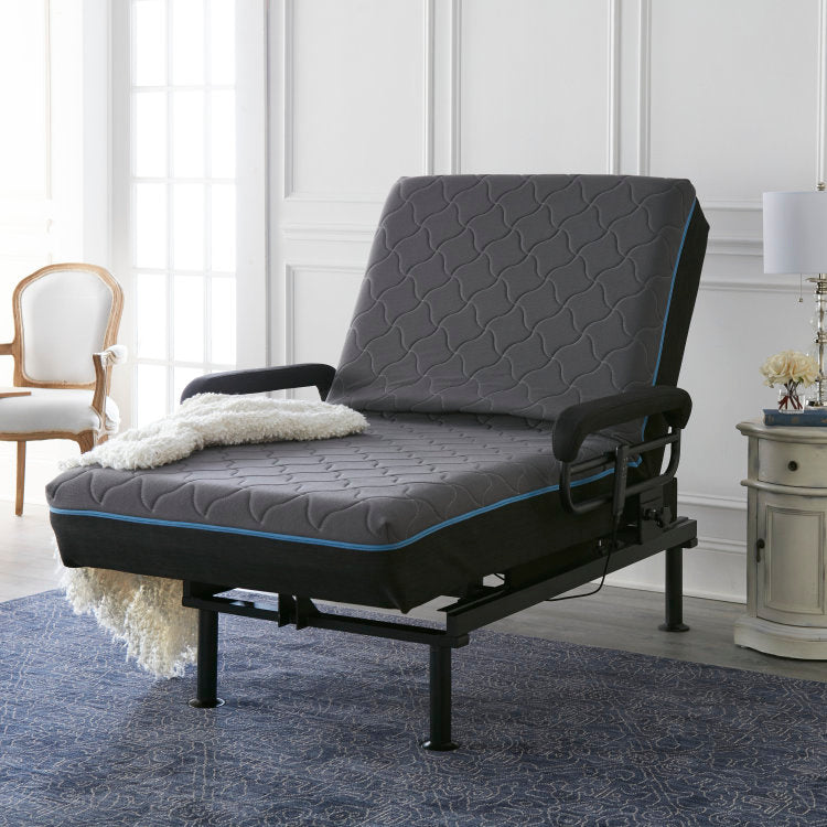 Twin Adjustable Sit To Stand Bed W Remote With Convenient Lift Twin
