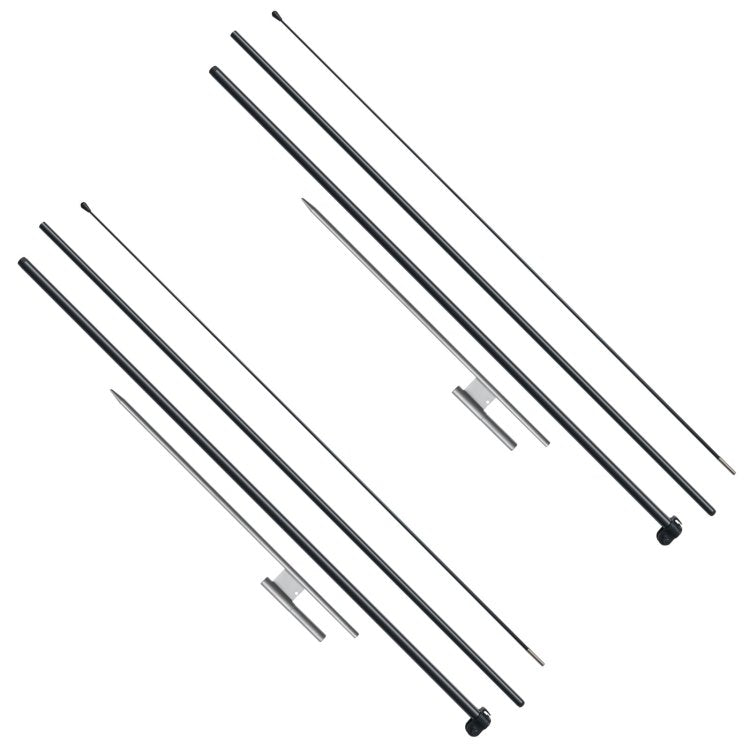 Feather Flag Pole Kit 2 Packs Swooper Flag Pole 12.7 Ft With Ground Stakes