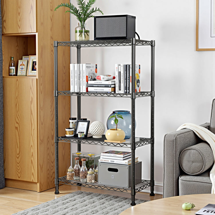 1000 Lbs Storage Shelving Steel Heavy Duty 4 Tier Utility Shelving Unit Steel Organizer Wire Rack For Home,Kitchen,Office 13.7" D X 29.5" W X 47.2" H