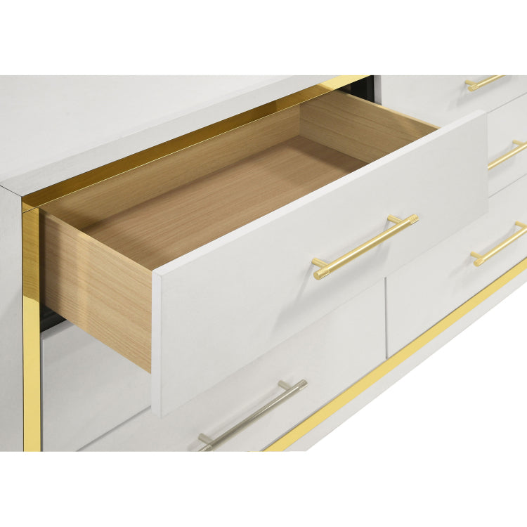 Chesney White 6 Drawer Bedroom Dresser