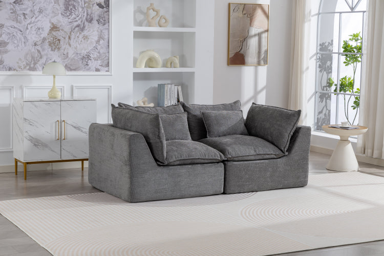 74.8" Width Cloud Couch Oversized Modular Sectional Sofa True Relax Comfy Couches Wide&Deep Seat Sofas For Living Room Furniture Sets, 2Seat
