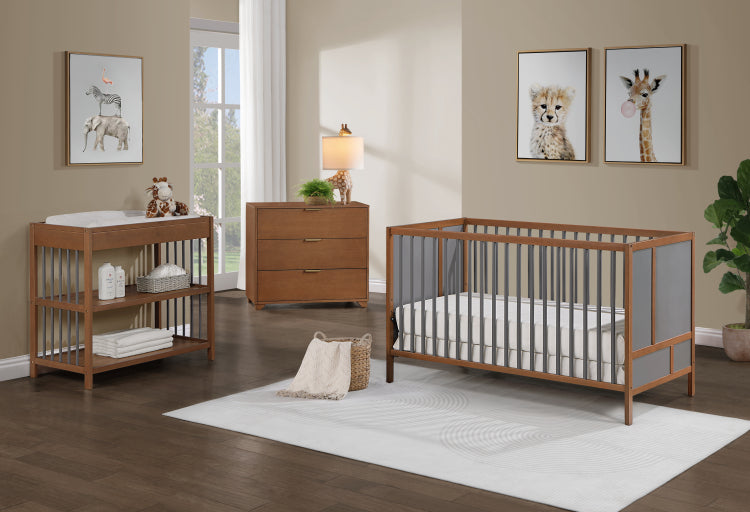 Pixie Finn 3 In 1 Crib In Walnut Charcoal