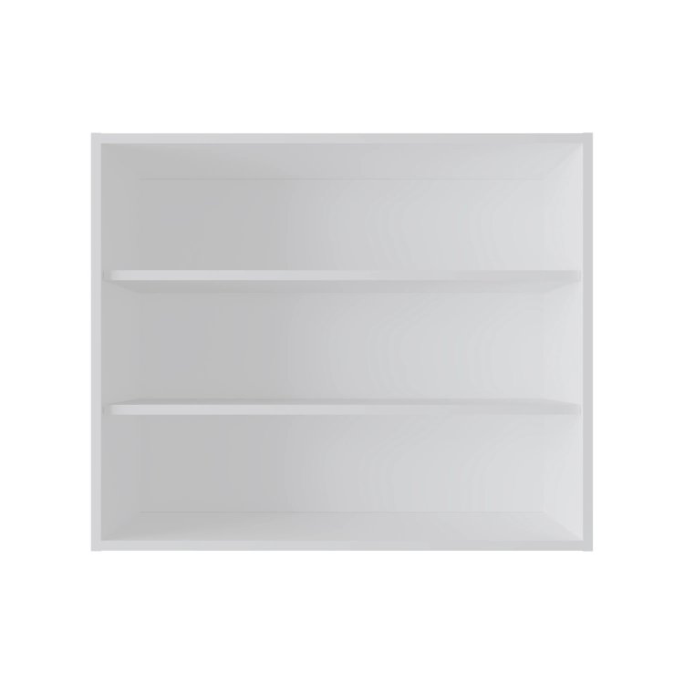 White Wall Cabinet With Open Storage