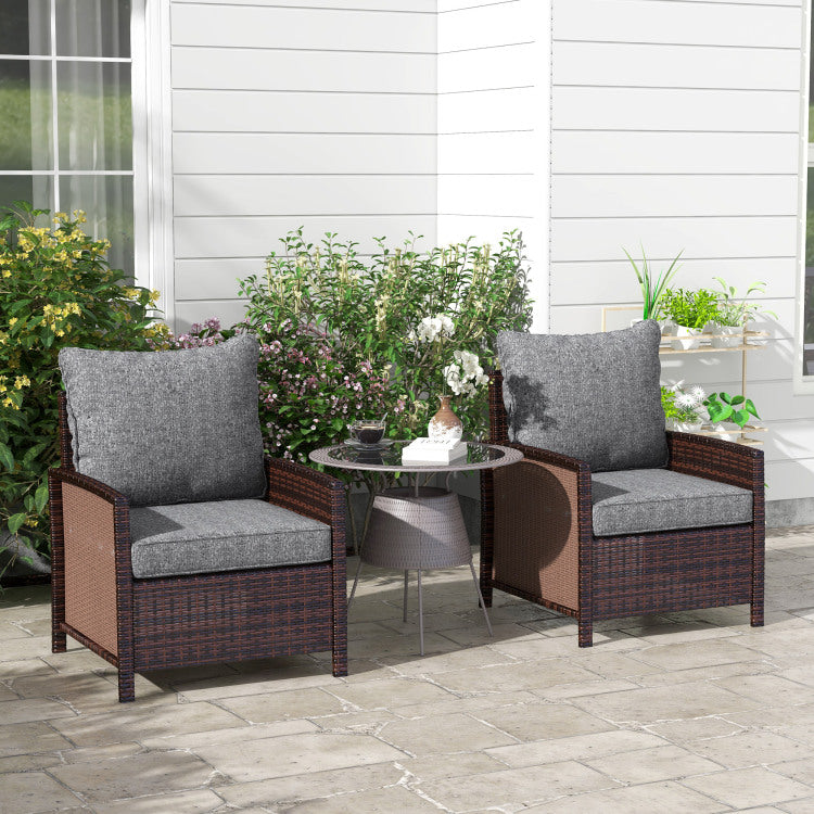 Outsunny 4 Piece Patio Chair Cushion And Back Pillow Set, Seat Replacement Patio, Cushions Set For Outdoor Garden Furniture, Gray