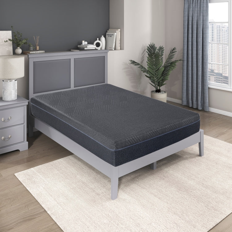 11Inch Queen Mattress Green Tea Gel Infused Memory Foam Mattress, Gray, Mattress In A Box
