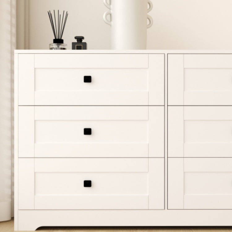 Chest Of Drawer With 6 Drawers White Color Farm Door