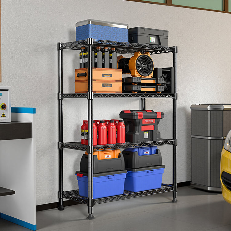 1000 Lbs Storage Shelving Steel Heavy Duty 4 Tier Utility Shelving Unit Steel Organizer Wire Rack For Home,Kitchen,Office,Black 13.7" D X 23.6" W X 53.4" H