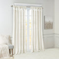 Twist Tab Lined Window Curtain Panel White 50X108"