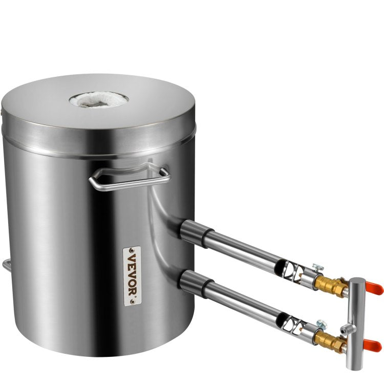 Propane Melting Furnace Kit, 12Kg Large Capacity Foundry Home Kilns,Stainless Steel Smelter, Blacksmithing Forge With Crucible An Tongs Kiln, For Metal Scrap Recycle, Gold Copper Silver Casting
