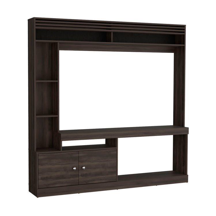 Entertainment Center, 2 Doors, 7 Shelves, 65" Tv Capacity