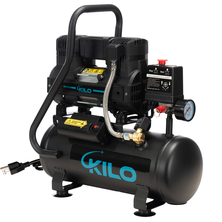 2 Gallon Oil Free Air Compressor, 1.0Hp, Max.100 Psi Pressure, 65Db Ultra Quiet Compressor For Auto Repair, Tire Inflation, Spray Painting, Woodwork Nailing