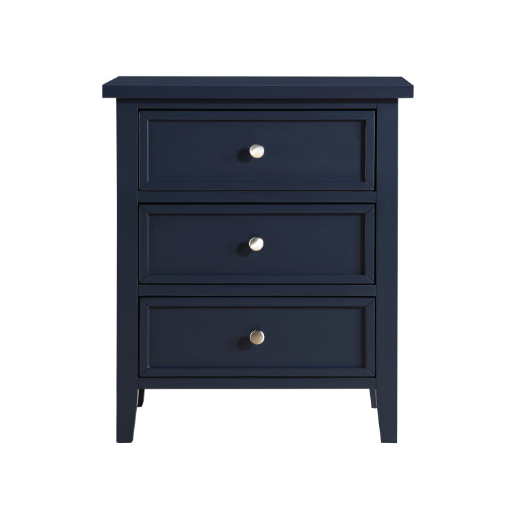 Luca 3 Drawer Nightstand Midnight Blue