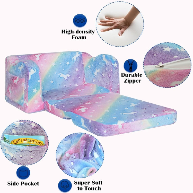 Compression Modular Kids Sofa, Perfect Sleeper Extra Convertible Sofa To Lounger, Comfy 2 In 1 Flip Open Couch Sleeper For Kids Pink Small Sofa