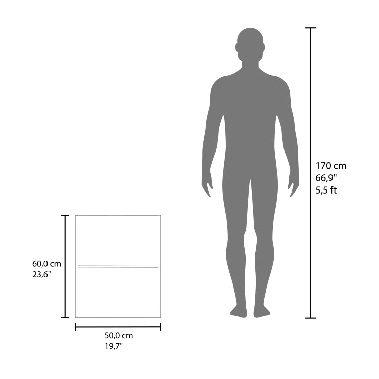Manchester 20" Wide One Door And Two Shelves Wall Cabinet