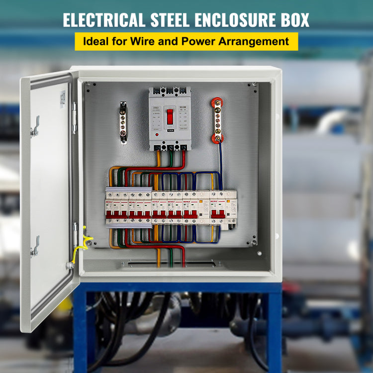Nema Steel Enclosure, 24 X 24 X 12'' Nema 4X Steel Electrical Box, Ip66 Waterproof & Dustproof, Outdoor Indoor Electrical Junction Box, With Mounting Plate