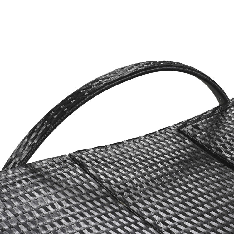 K&K 80'' Outdoor Wicker Chaise Lounge Chairs Set Of 2, Patio Rattan Reclining Chair Pull Out Side Table W 5 Level Adjustable Backrest Ergonomic Wave Design Pool Sunbathing Recliners, Black