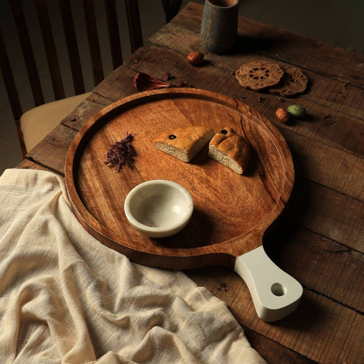 Wooden Cheese Board Cutting Board 14X9"