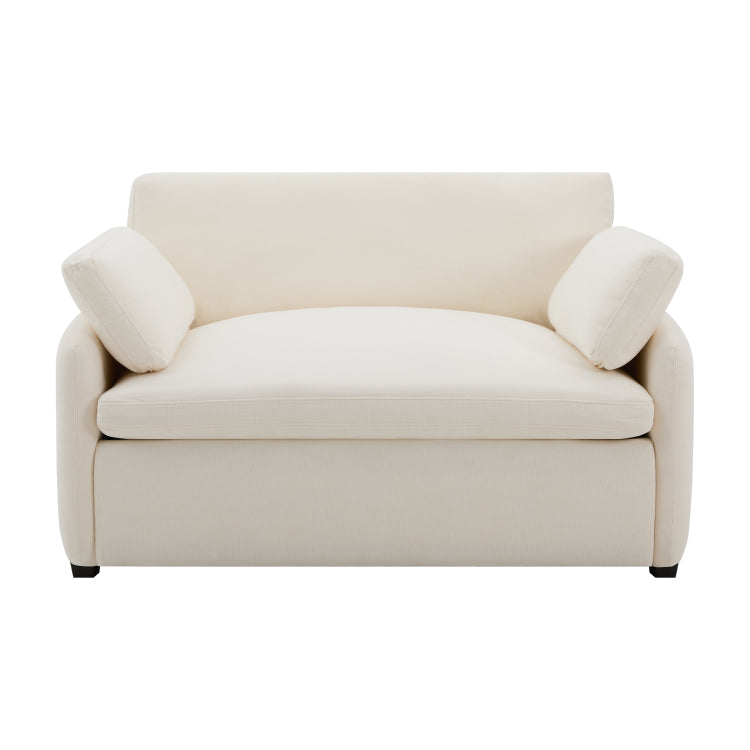 50*43" Oversized Chenille Single Sofa Chair, Wide And Deep Seat Accent Chair, Modern Upholstered Comfy Armchair, Couch Lounge With Pillows For Living Room&Apartment