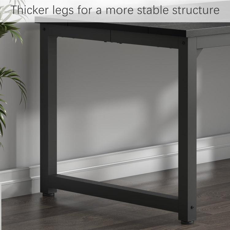 70" Computer Desk,Large Home Office Desk Wide Workstation 1 Inch Thicker Tabletop For Writing,Black