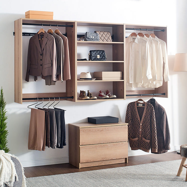 Devi Oak Wood Closet System